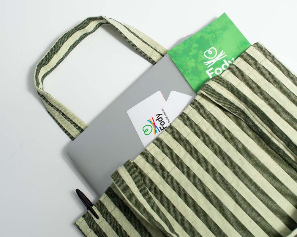 Shopper Bag fantasia Verde - Fody Fabrics