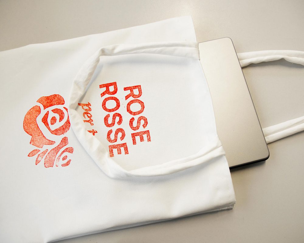 Shopper Bag Rose Rosse - Fody Fabrics