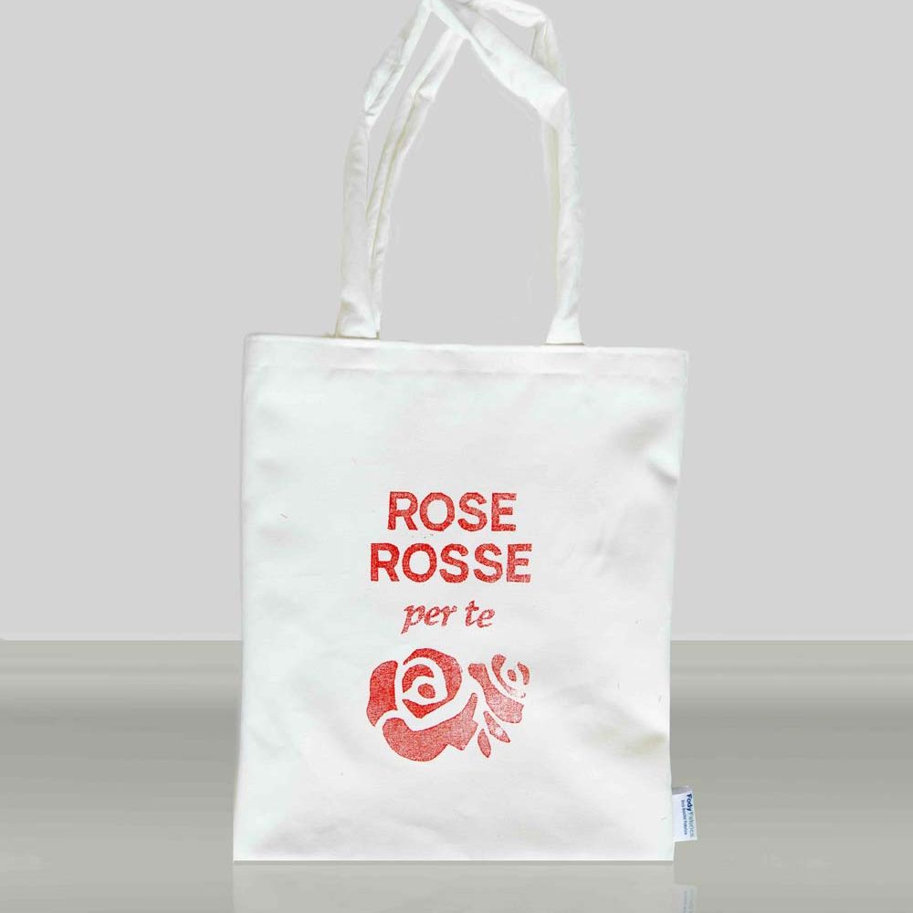 Shopper Bag Rose Rosse - Fody Fabrics